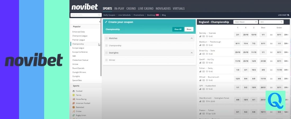 Novibet sports betting platform