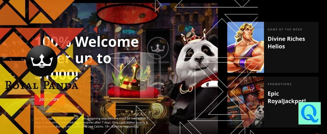The Royal Panda sports have collaborated with some famous names with the game developer to provide high-quality casino games
